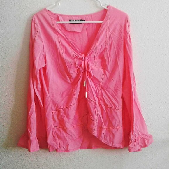 Pink Long Sleeve Blouse - Picture 1 of 2